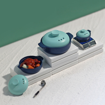 Set minijaturnih lončića za kućicu za lutke - legura, model D560, 3-djelni set