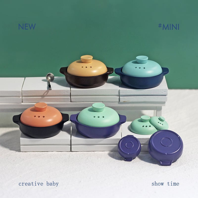 Set minijaturnih lončića za kućicu za lutke - legura, model D560, 3-djelni set