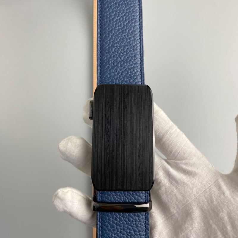 Centură de bărbați din piele naturală cu cataramă automată, piele de vițel de top, cataramă din aliaj, lățime 2-4 cm, turnare prin presare la cald