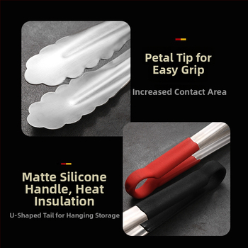 Klip na potraviny z 201 nerezovej ocele – proti popáleninám, vysoká teplotná odolnosť, protišmykové, viacúčelový