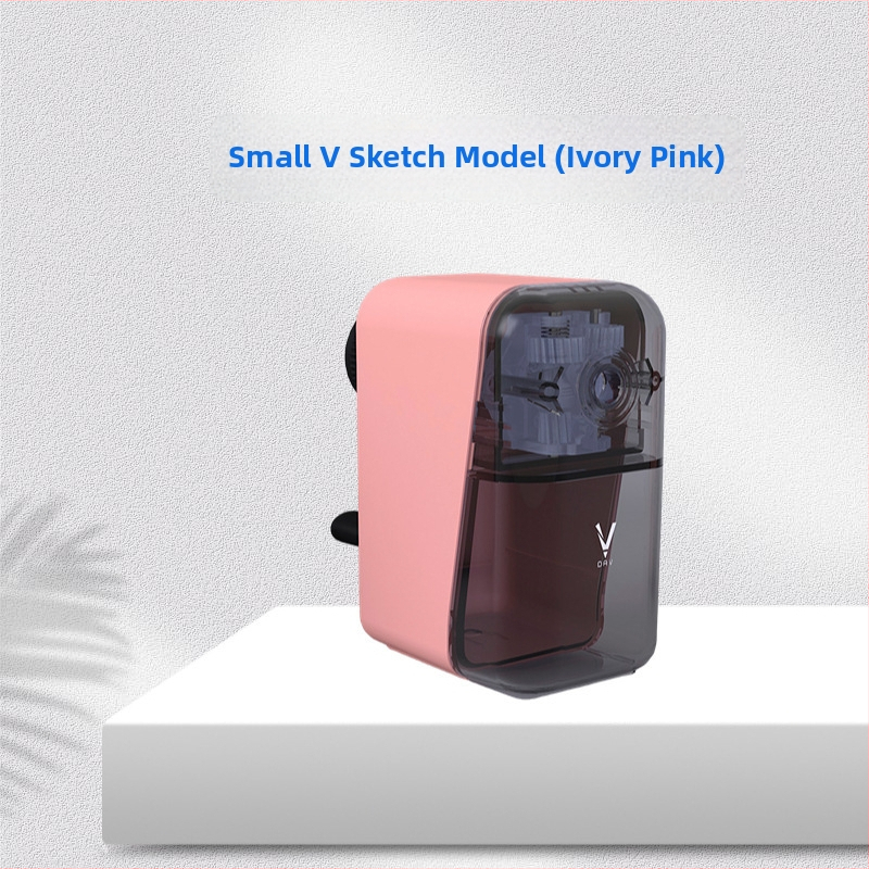 DAV V5V6 Ručný ostriť ceruziek pre študentov výtvarného umenia – plastová konštrukcia, geometrický štýl, pre grafitové a uhlíkové ceruzky