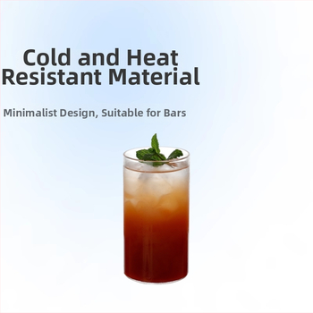Teplovzdorný cylindrický pohár na koktaily, borosilikátové sklo, ručne vyrobený.