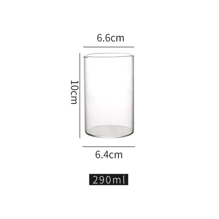 Pahar cilindric pentru cocktail, rezistent la temperaturi, din sticlă borosilicată, fabricat manual.