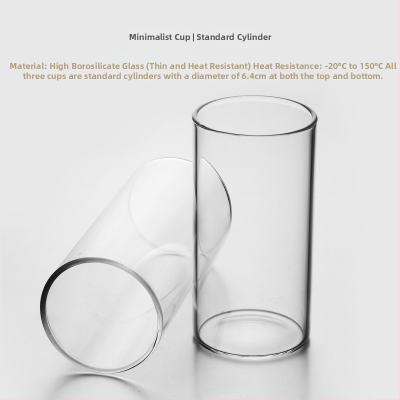 Teplovzdorný cylindrický pohár na koktaily, borosilikátové sklo, ručne vyrobený.