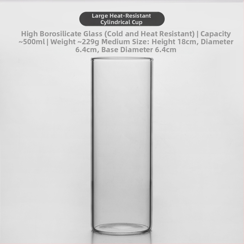 Teplovzdorný cylindrický pohár na koktaily, borosilikátové sklo, ručne vyrobený.