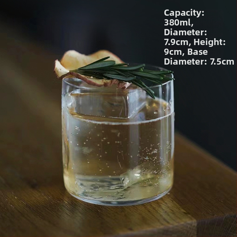 Koktejlový pohár japonského štýlu, sklenený, objem 301–400 ml, možnosť potlače loga, jednoduchý dizajn