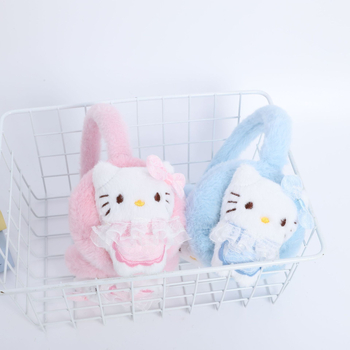 Plüss macska medál kulcstartóhoz és táskára, rajzfilm minta, szélálló és meleg, téli kerékpározáshoz, 2025 ősz kiadás