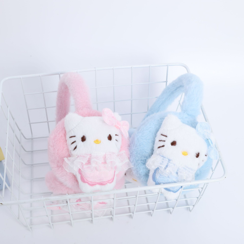 Plüss macska medál kulcstartóhoz és táskára, rajzfilm minta, szélálló és meleg, téli kerékpározáshoz, 2025 ősz kiadás