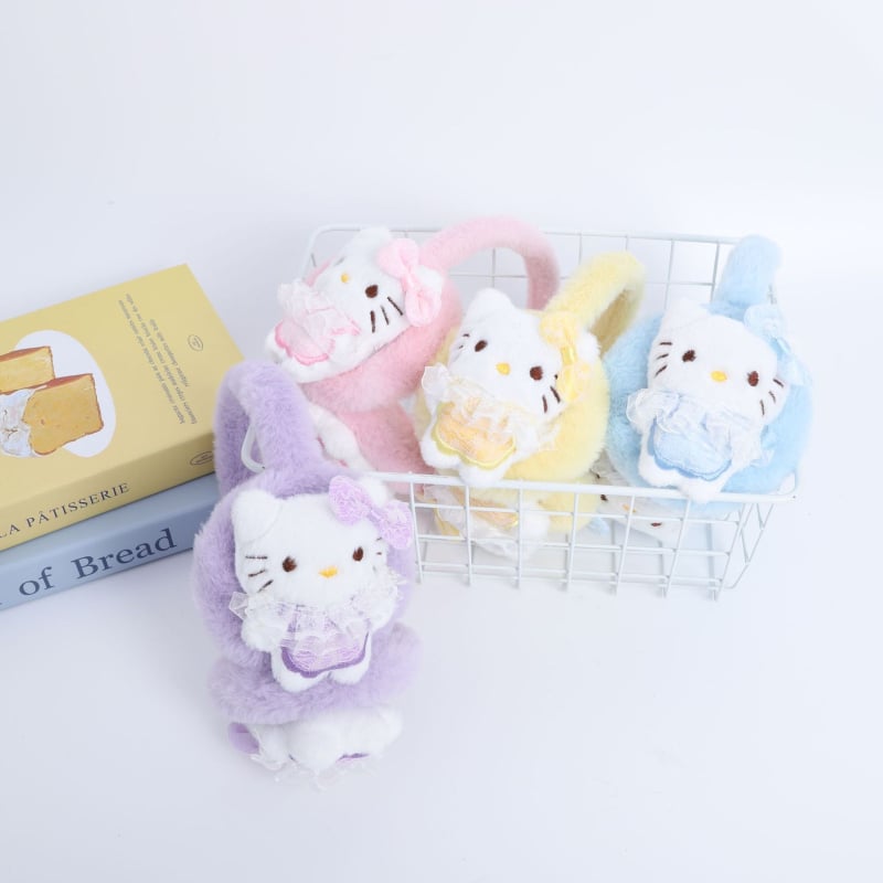 Plüss macska medál kulcstartóhoz és táskára, rajzfilm minta, szélálló és meleg, téli kerékpározáshoz, 2025 ősz kiadás