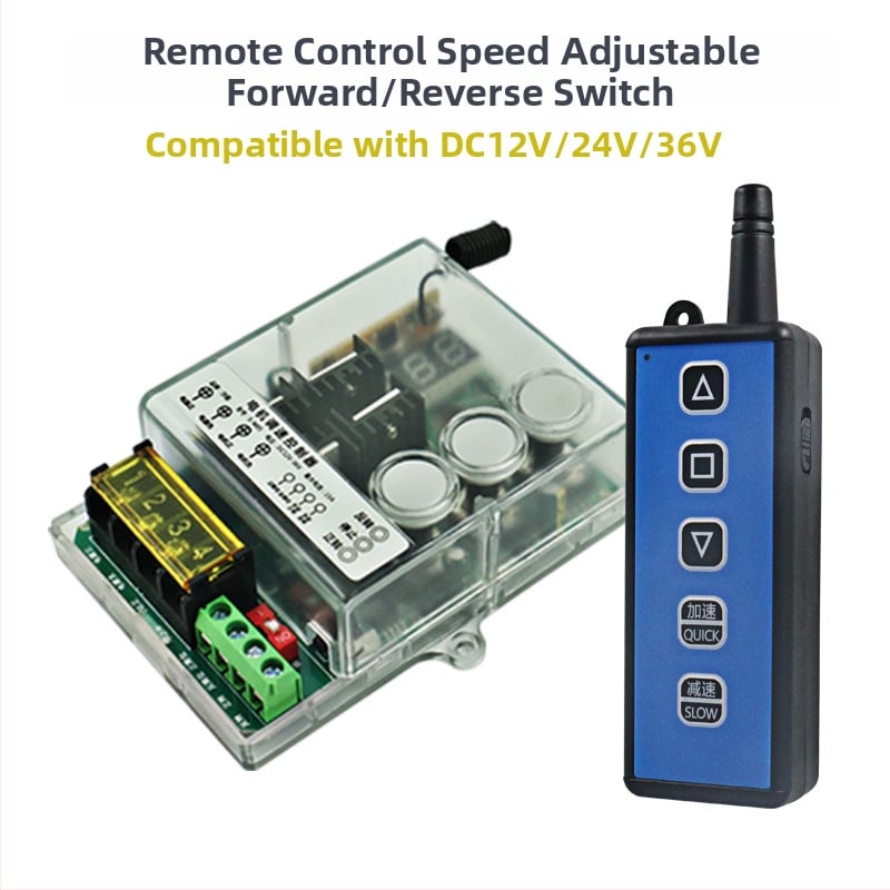 Intrerupător fără fir pentru motor DC cu direcție înainte/înapoi și controlul vitezei, temperatură de lucru 0-45°C