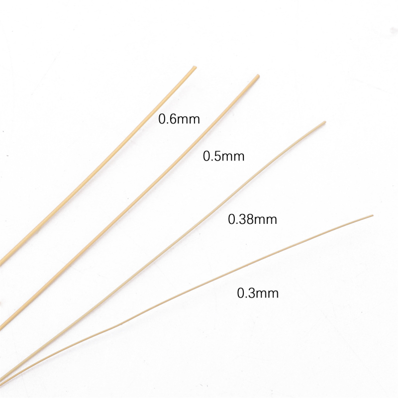 304 nehrđajući čelik, zlatna boja, žica za perle za DIY nakit i lanac za telefon, promjer 0,3–0,6 mm