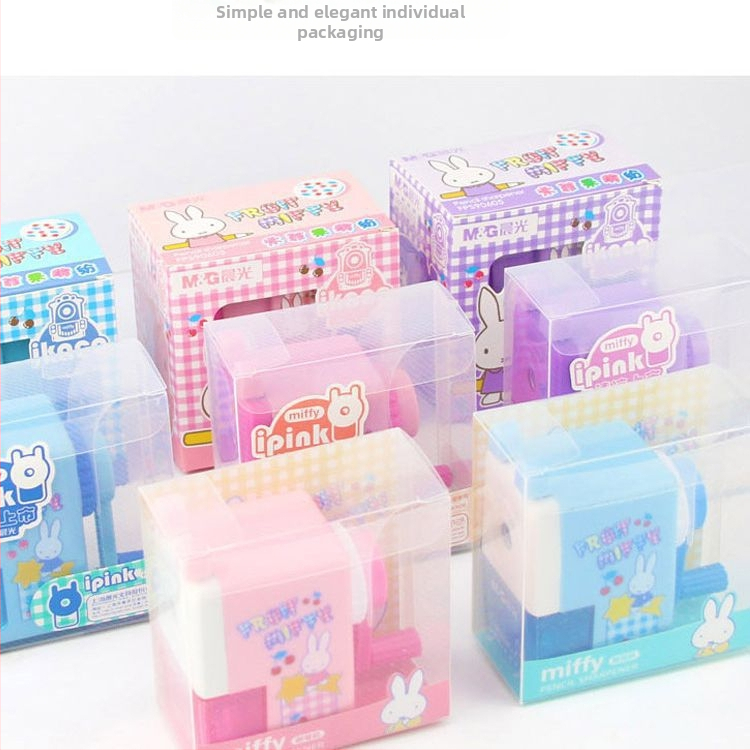 Ručný ostruhač ceruziek s motívom Miffy – Model 906e2 – Plast, štvorcový tvar, 140 g