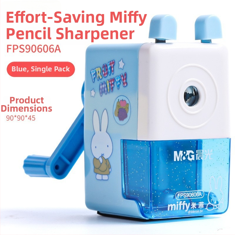 Ručný ostruhač ceruziek s motívom Miffy – Model 906e2 – Plast, štvorcový tvar, 140 g