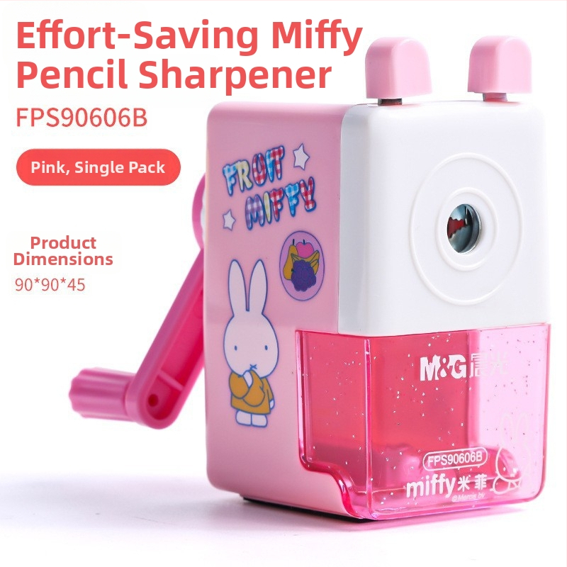 Ručný ostruhač ceruziek s motívom Miffy – Model 906e2 – Plast, štvorcový tvar, 140 g