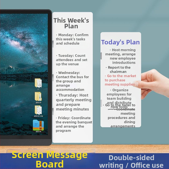 Dvojstranná magnetická biela tabuľa na bočnú stranu monitora, s mazateľnými poznámkami