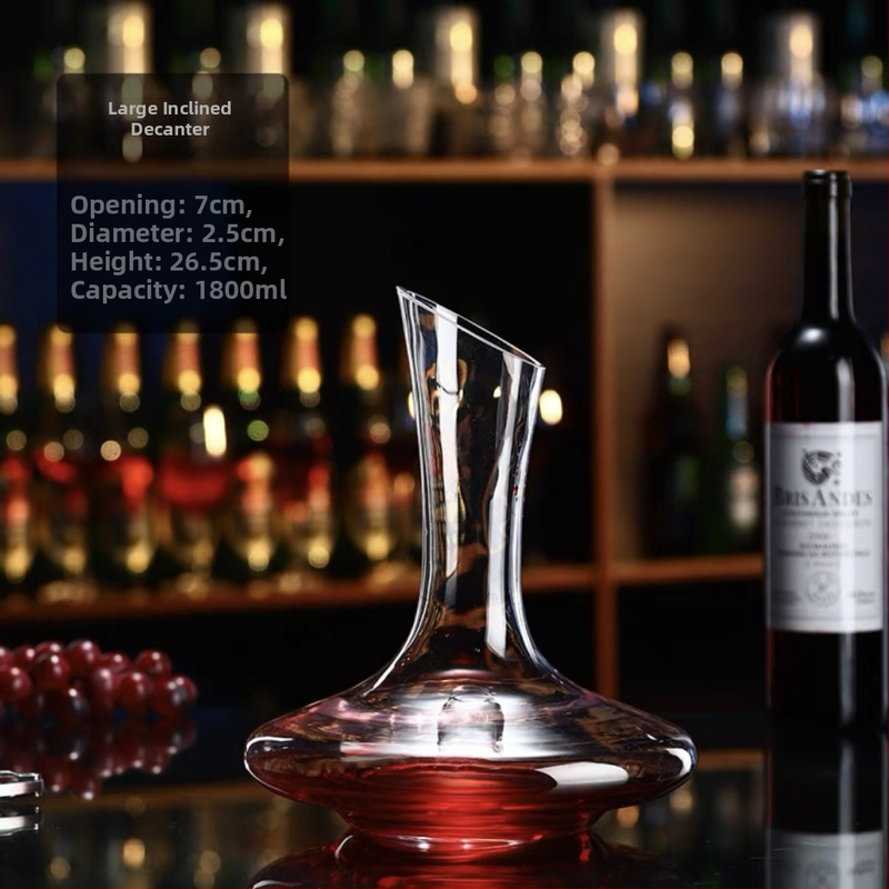 Gonia dekantér do tvaru U s držadlom, sklenený na víno, kapacita nad 1000 ml, moderný minimalistický dizajn
