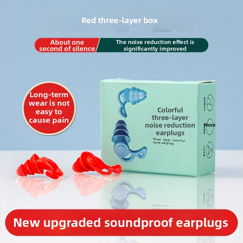 Priemyselné silikónové ušné chrániče – štuple s redukciou hluku až 29 dB, materiál: TPR silikón, prateľné, s pripojovacím káblom