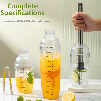 Šejkrový set na nápoje – 5 dielov, PC materiál, moderný jednoduchý štýl, značka Live well.