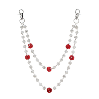 Metalni kaiš za struk, višeslojni dizajn sa kristalima, duljina 60 cm