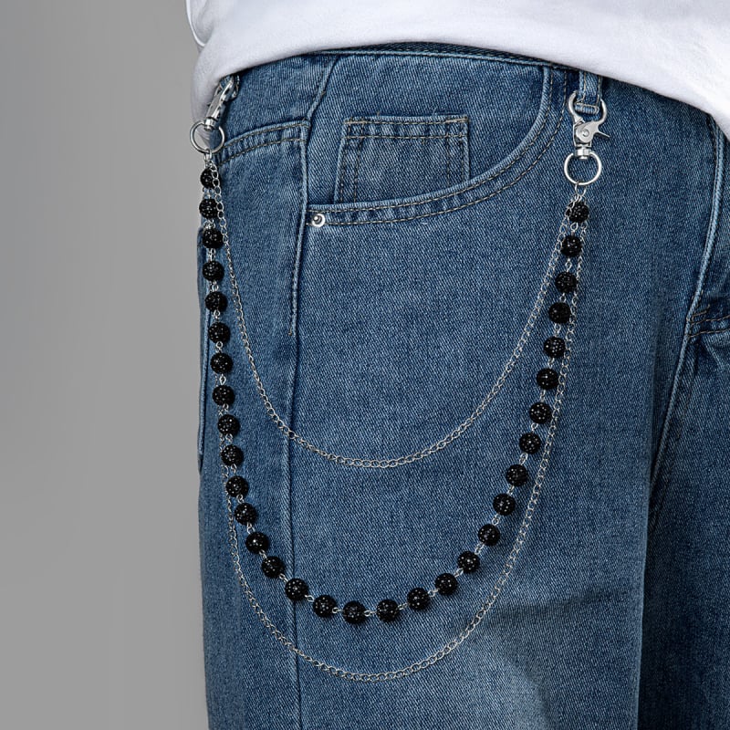 Metalni kaiš za struk, višeslojni dizajn sa kristalima, duljina 60 cm