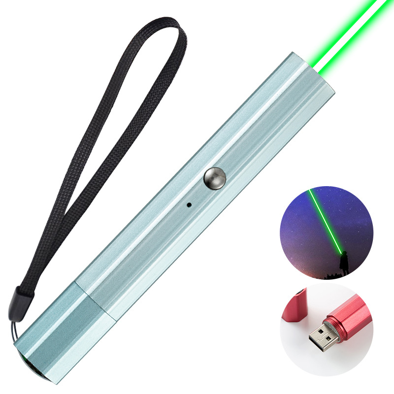 Laser indikatorno pero s USB punjenjem, tijelo od aluminijske legure, dugi domet lasera, mogućnost tiskanja logotipa