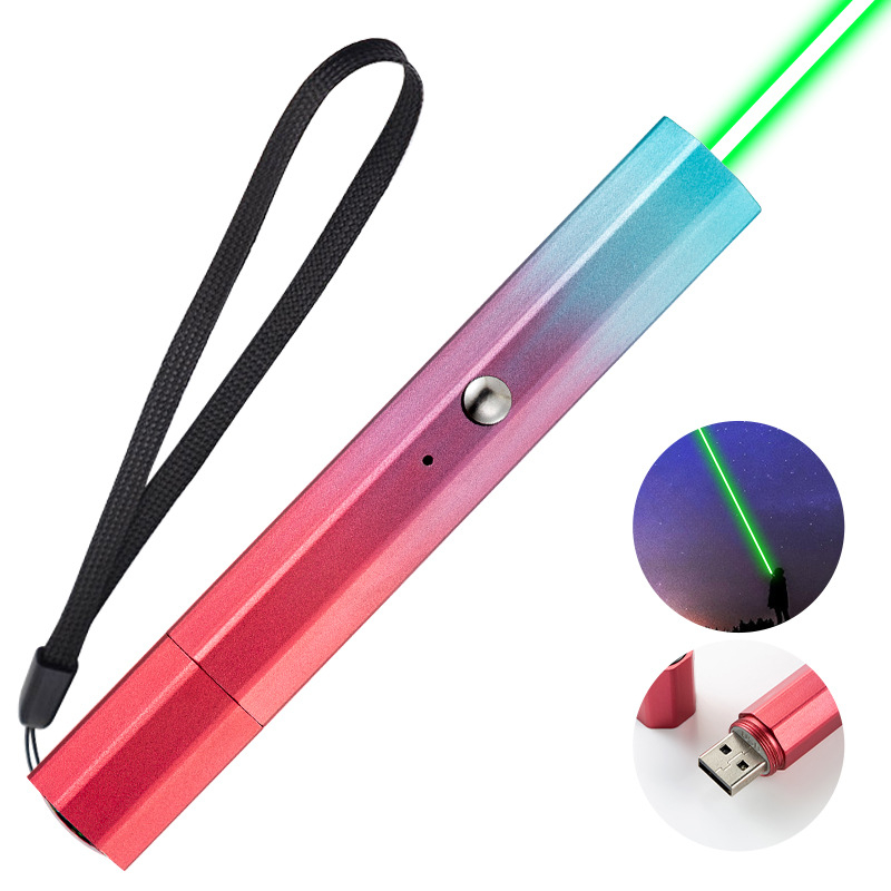 Laser indikatorno pero s USB punjenjem, tijelo od aluminijske legure, dugi domet lasera, mogućnost tiskanja logotipa