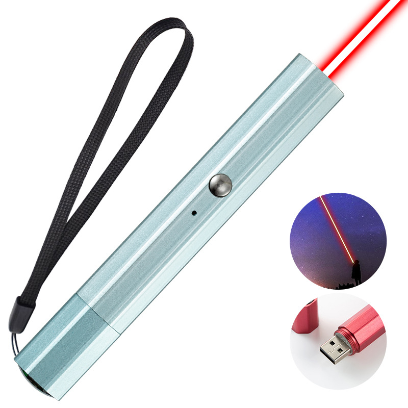 Laser indikatorno pero s USB punjenjem, tijelo od aluminijske legure, dugi domet lasera, mogućnost tiskanja logotipa