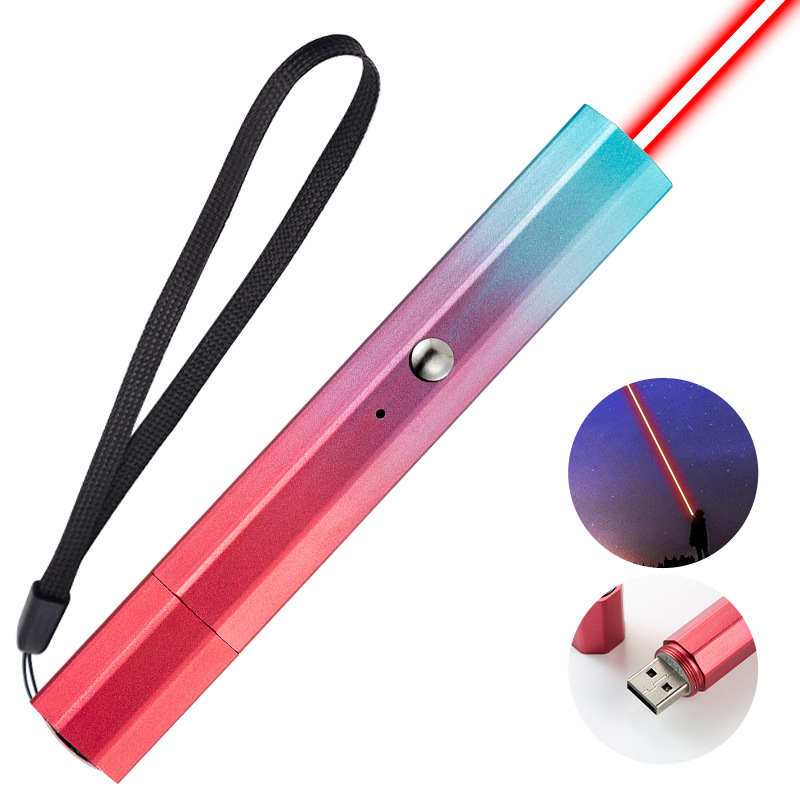 Laser indikatorno pero s USB punjenjem, tijelo od aluminijske legure, dugi domet lasera, mogućnost tiskanja logotipa