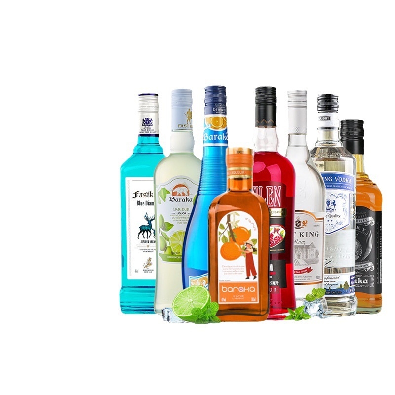 Set de cocktailuri cu opt lichioruri de bază, 40% vol, 700 ml