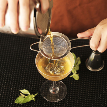 Bar sito za koktele s trokutastom mrežom, dvostruki sloj, od nehrđajućeg čelika