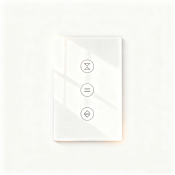 Comutator WiFi pentru rulouri, panou tactil, Tuya compatibil, control prin aplicația Smart App — distanța între găurile de montaj: 83,5 mm; 100-240V AC; 10A; 600W; 100.000 cicluri
