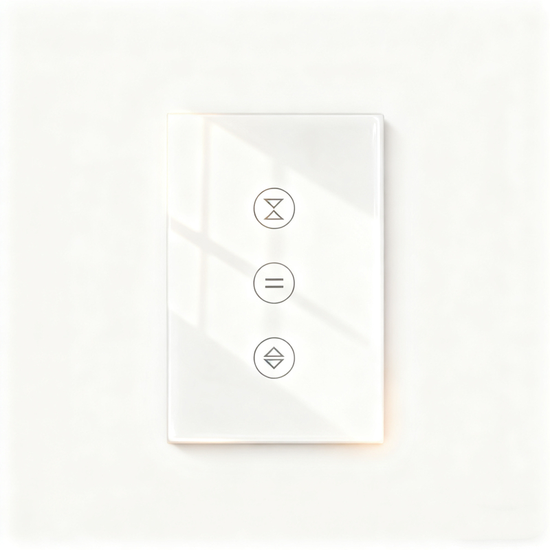 Comutator WiFi pentru rulouri, panou tactil, Tuya compatibil, control prin aplicația Smart App — distanța între găurile de montaj: 83,5 mm; 100-240V AC; 10A; 600W; 100.000 cicluri