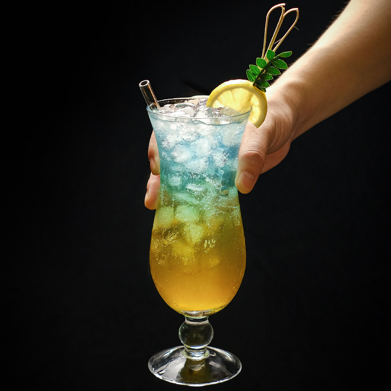 Ποτήρι κοκτέιλ για μπαρ με ψηλό πόδι, γυαλί, χωρητικότητα 401–500 ml, στυλ National Tide Wind, εκτυπωμένο λογότυπο, δυνατότητα παραμετροποίησης