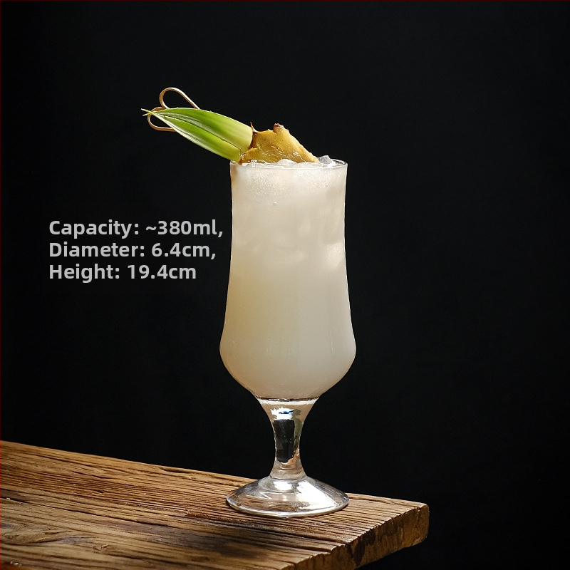 Barový kokteilový pohár s vysokým podstavcom, sklo, objem 401–500 ml, štýl National Tide Wind, potlačené logo, prispôsobenie k dispozícii