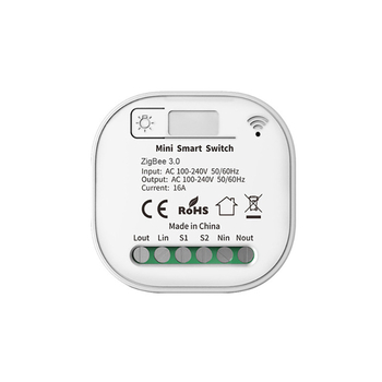 Qichip receptor Zigbee cu întrerupător Wi-Fi și panou de întrerupere autonom, telecomandă vocală, temporizator inteligent, AC 100–240V, 10A, 60×60 mm, Panou PC, 1.000.000 cicluri