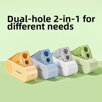 Ostrička na ceruzky s dvoma otvormi – ručné, plastové, NS074 model, bez elektriny