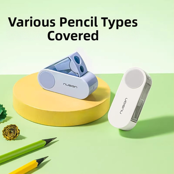 Ostrička na ceruzky s dvoma otvormi – ručné, plastové, NS074 model, bez elektriny