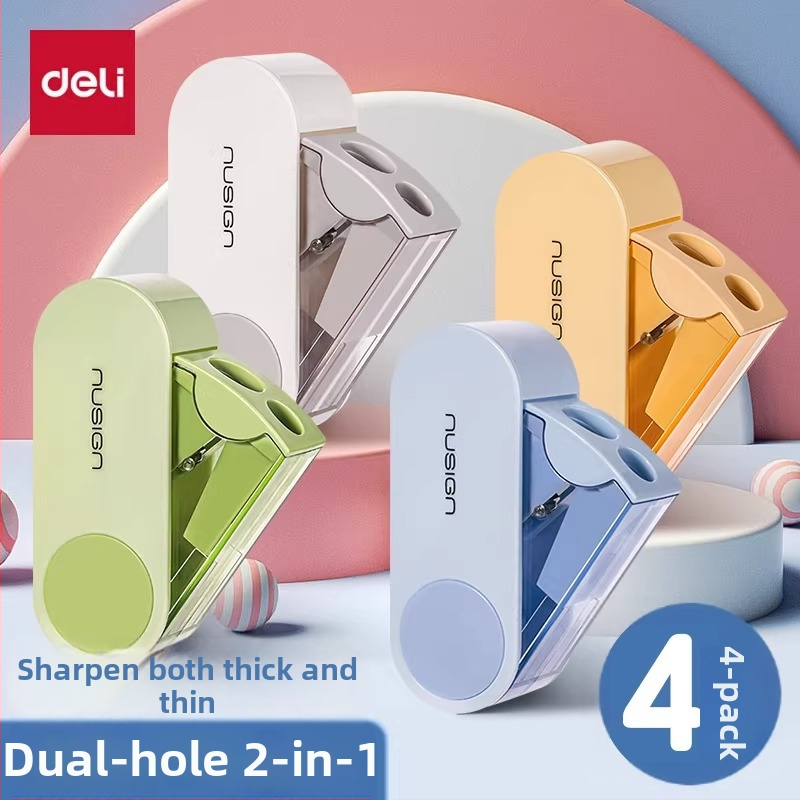 Ostrička na ceruzky s dvoma otvormi – ručné, plastové, NS074 model, bez elektriny