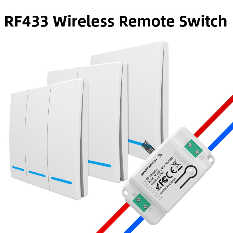 Bezdrôtový RF433 Diaľkový Spínač pre Domáce Použitie, CE Certifikované, Prevádzková Teplota 0–40°C