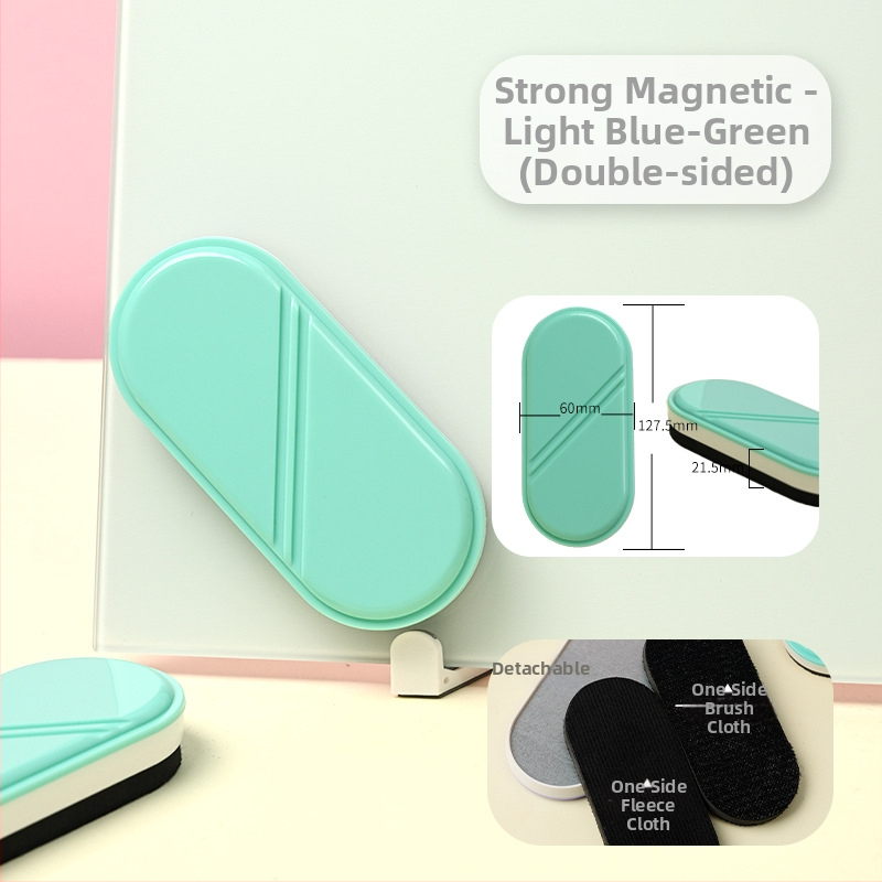 Magnetická guma na sklenenú tabuľu, zadný diel z ekologického plastu, povrch tabule z velúrového textilu, jednorazové balenie