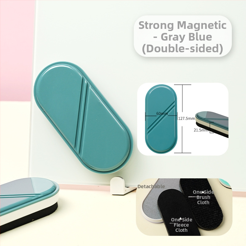 Magnetická guma na sklenenú tabuľu, zadný diel z ekologického plastu, povrch tabule z velúrového textilu, jednorazové balenie