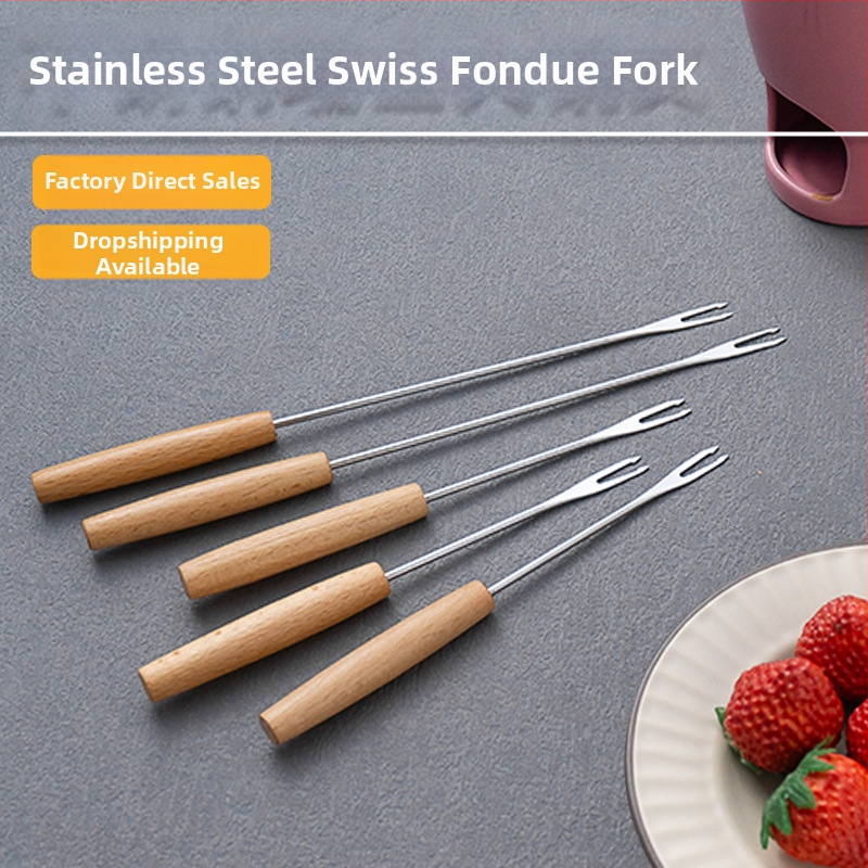 Vilička na horúci hrniec s drevenou rúčkou, nerezová oceľ, tlač loga a personalizácia