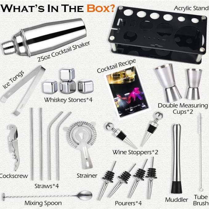 Set za piće od nehrđajućeg čelika, 20 komada, moderni minimalistički stil, lansiran u proljeće 2021