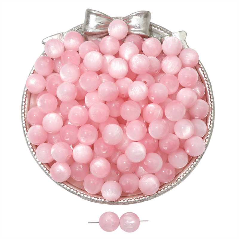 Smolene kuglice s efektom mačjeg oka, šarene, s ravnom otvorom, loose beads za ručnu izradu nakita i narukvica, 12 mm
