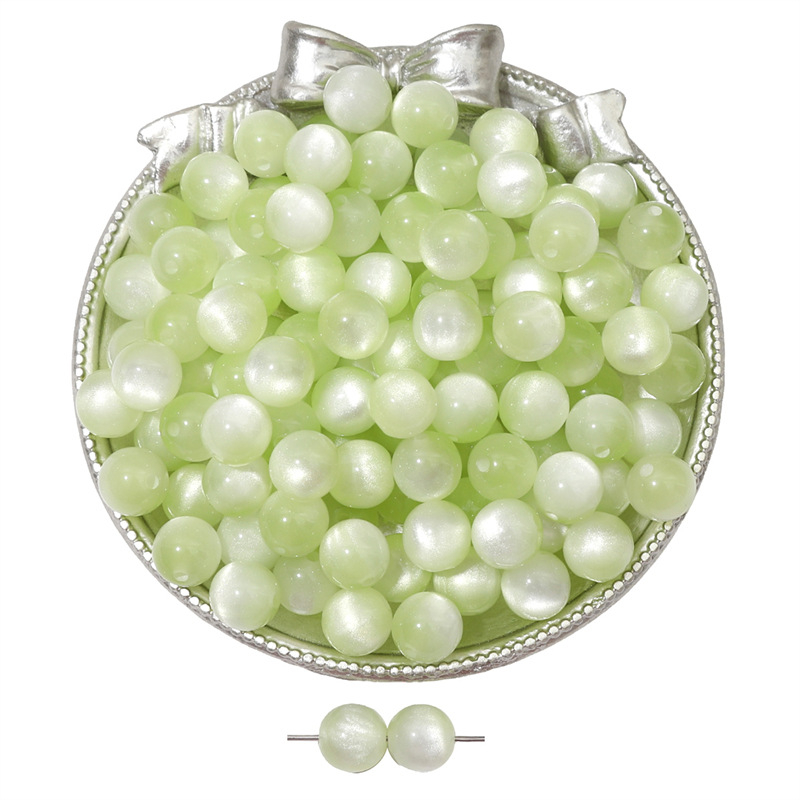 Smolene kuglice s efektom mačjeg oka, šarene, s ravnom otvorom, loose beads za ručnu izradu nakita i narukvica, 12 mm
