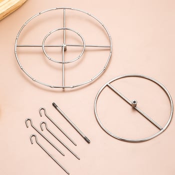 Κυκλική σχάρα από ανοξείδωτο ατσάλι, αποσπώμενη, κρεμάμενη, για κάθετες καλαμάκια – αξεσουάρ φριτέζας αέρος