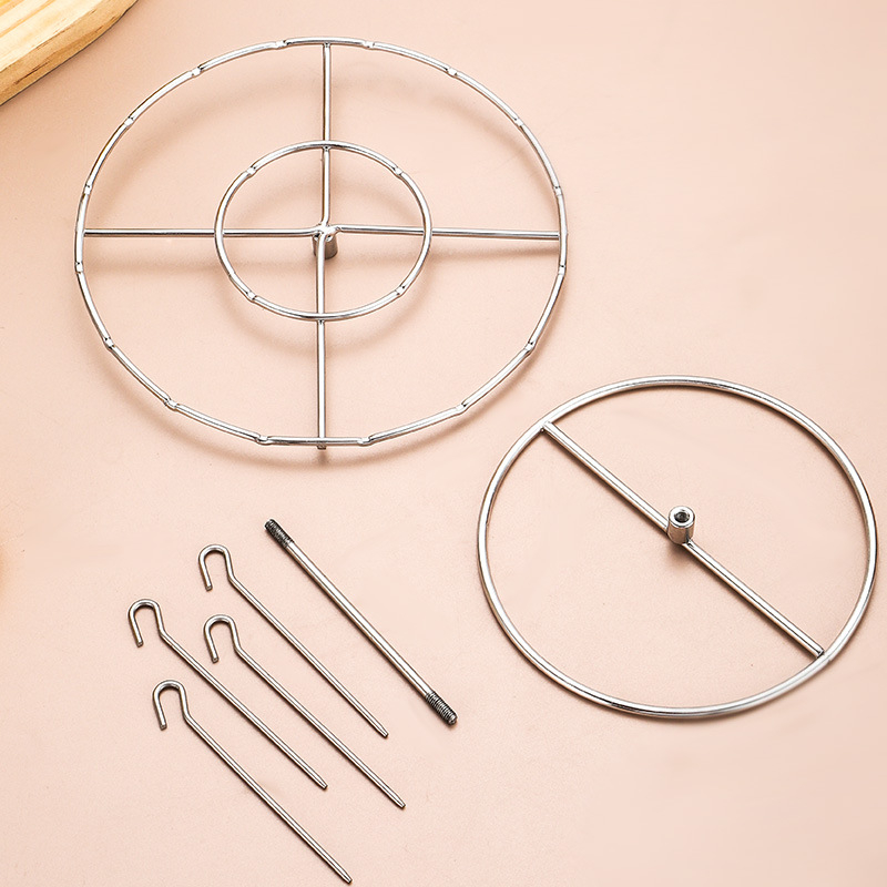 Κυκλική σχάρα από ανοξείδωτο ατσάλι, αποσπώμενη, κρεμάμενη, για κάθετες καλαμάκια – αξεσουάρ φριτέζας αέρος