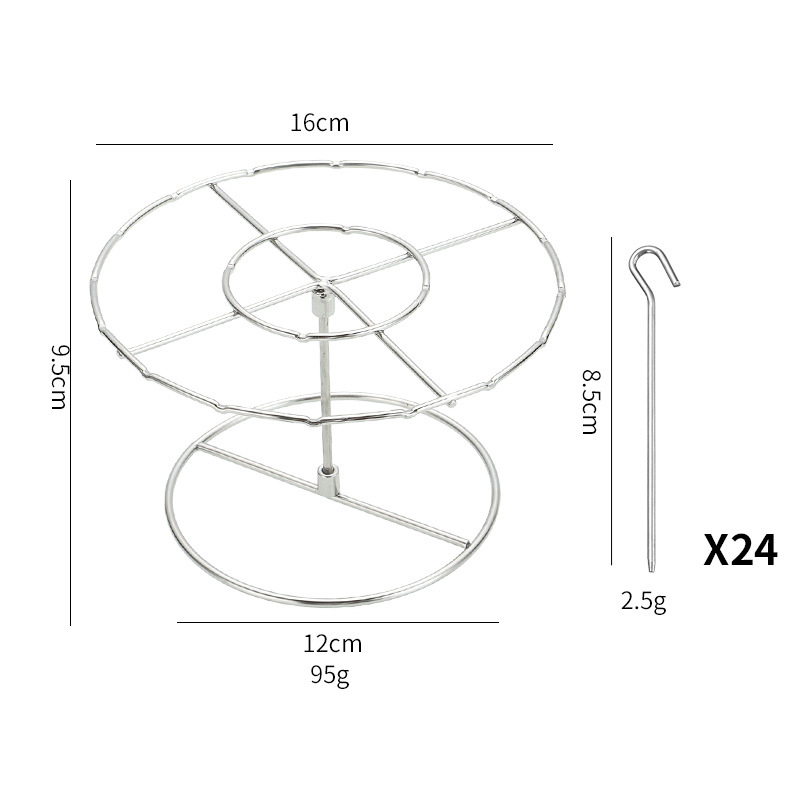 Κυκλική σχάρα από ανοξείδωτο ατσάλι, αποσπώμενη, κρεμάμενη, για κάθετες καλαμάκια – αξεσουάρ φριτέζας αέρος