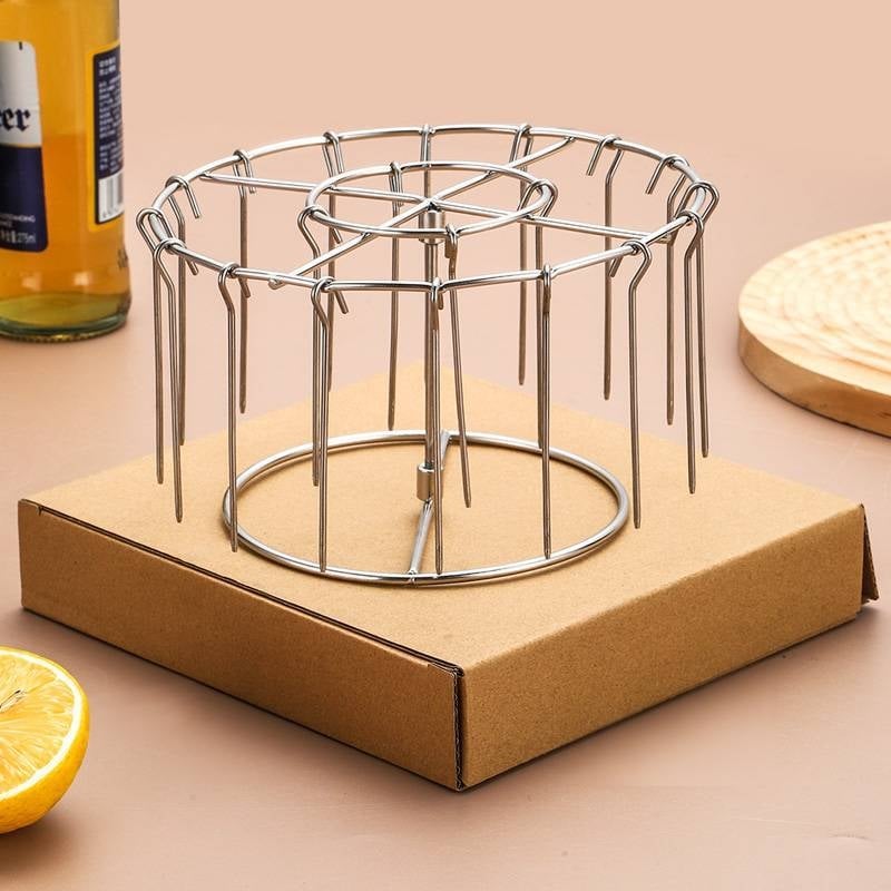 Κυκλική σχάρα από ανοξείδωτο ατσάλι, αποσπώμενη, κρεμάμενη, για κάθετες καλαμάκια – αξεσουάρ φριτέζας αέρος