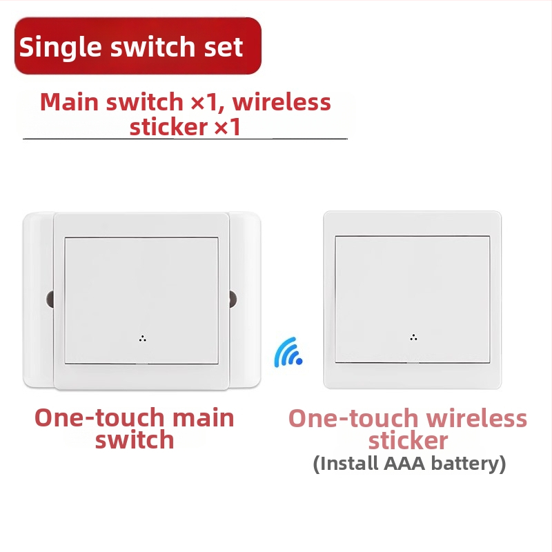 Bezdrôtový diaľkový vypínač s dvojitým ovládaním pre nočné svetlo s lepiacim panelom, 220V